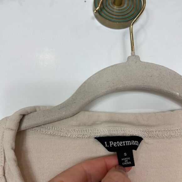 J. Peterman Women’s Striped Cotton Top Cream Navy Striped Shirt Small Nautical S - Picture 10 of 11